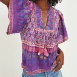 Bell by Alicia Bell "Angel" flutter sleeve, v-neck top